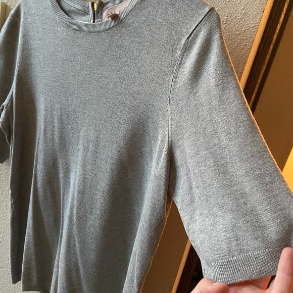 Philosophy Short Sleeved Cardigan with Gold Back Zip - Picture 5 of 6